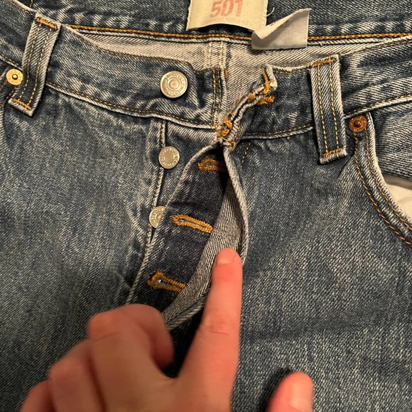 Women's Levi's 501 original fit Jeans, Button Fly, W33 L34 - Picture 4 of 12
